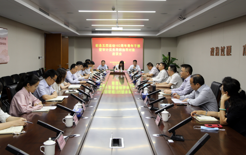 胡卫东同志主持召开纪念五四运动102周年青年干部暨审计实务导师指导对象座谈会.jpg